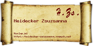 Heidecker Zsuzsanna névjegykártya