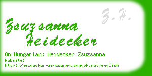 zsuzsanna heidecker business card